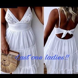 Bohemian inspired white dress perfect for summer!’